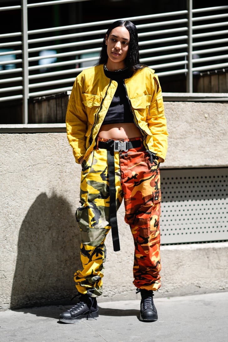 sweatpants with combat boots