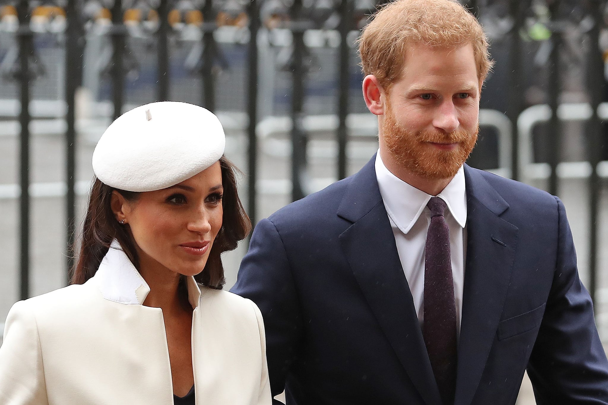 Britain's Prince Harry (R) and his fiancee US actress Meghan Markle attend a Commonwealth Day Service at Westminster Abbey in central London