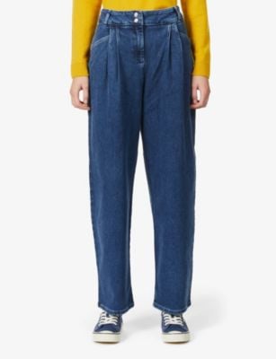 Benetton High-Rise Relaxed Stretch-Denim Jeans