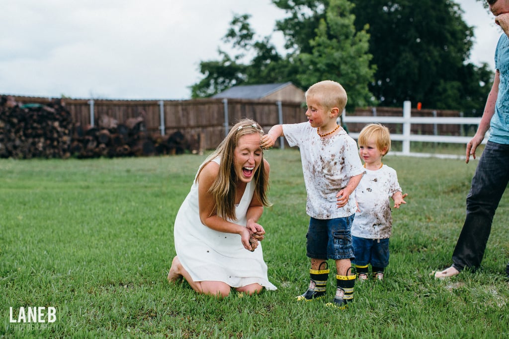 Mud Fight Maternity Shoot