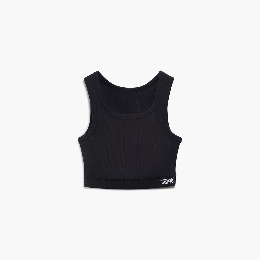 Reebok Victoria Beckham Rib Crop Top in Black