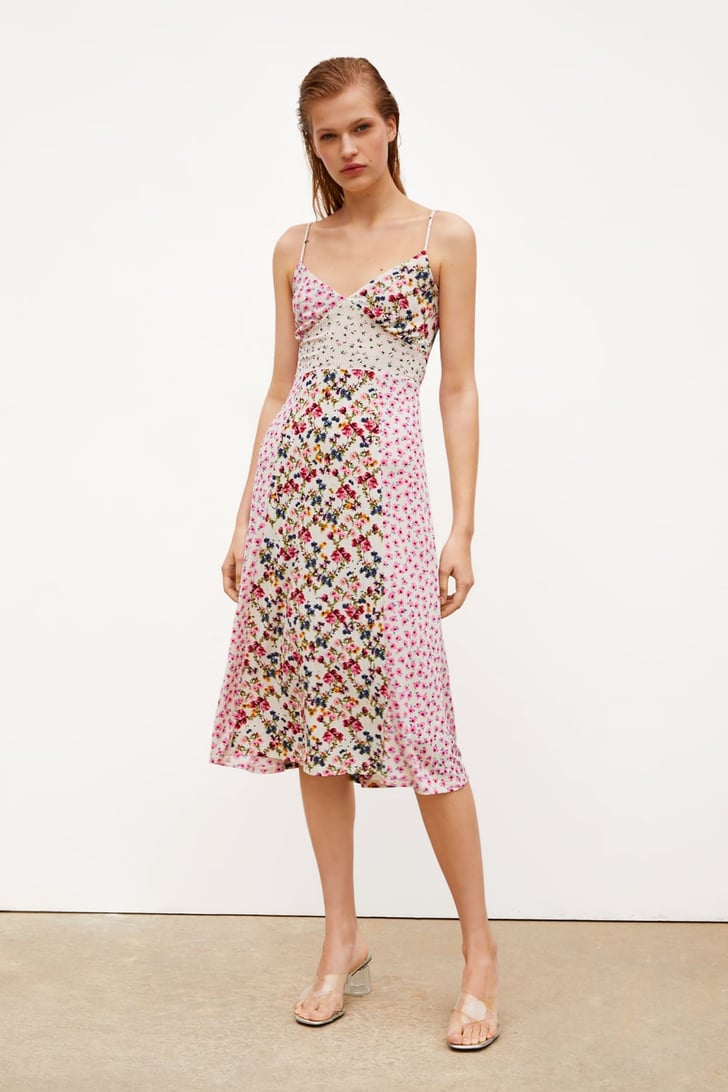 Zara Patchwork Print Dress | Zara Sale Summer 2019 | POPSUGAR Fashion ...