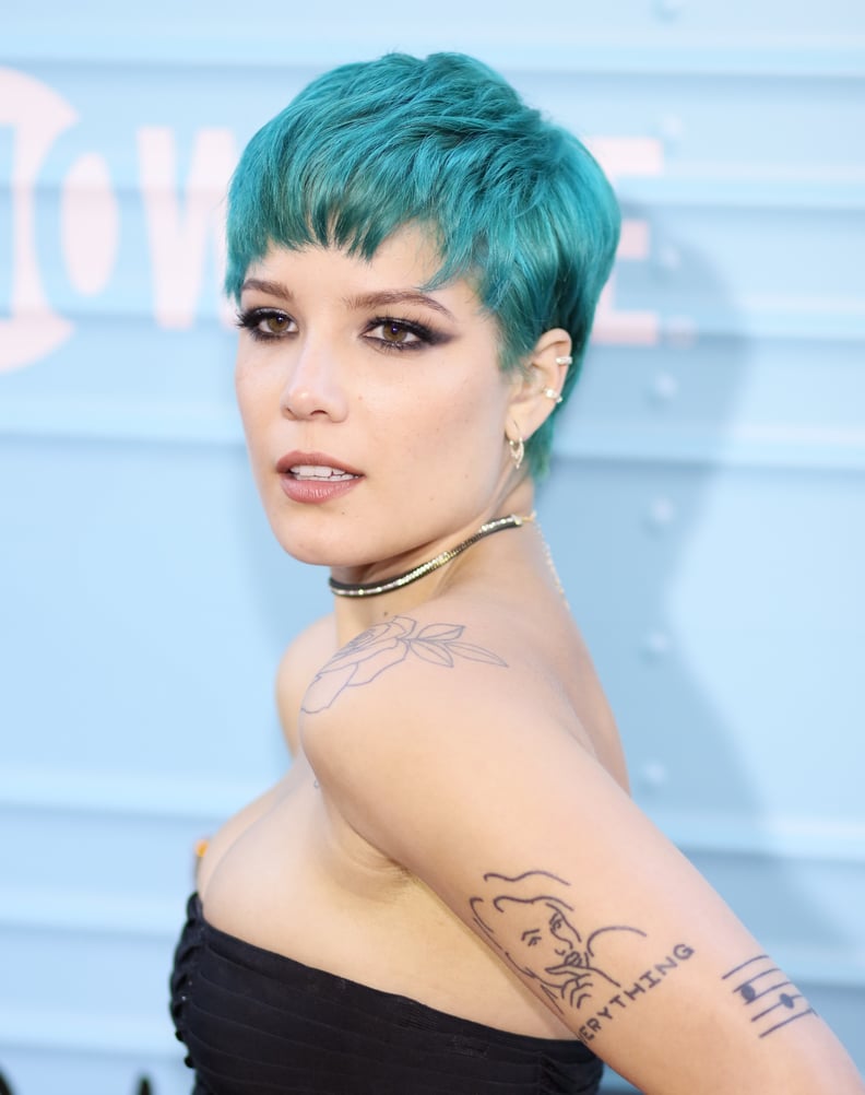 Halsey With Teal Hair