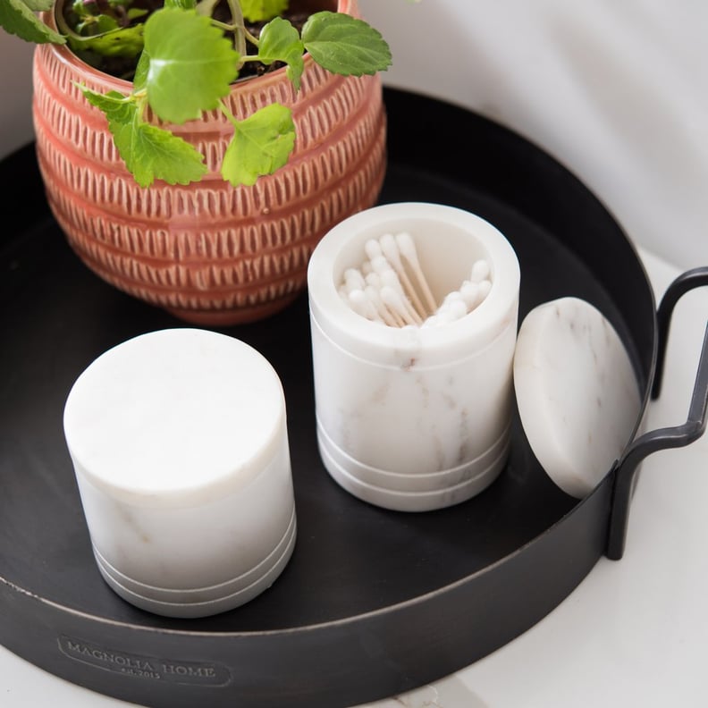 White Ceramic Modern Canister - Magnolia