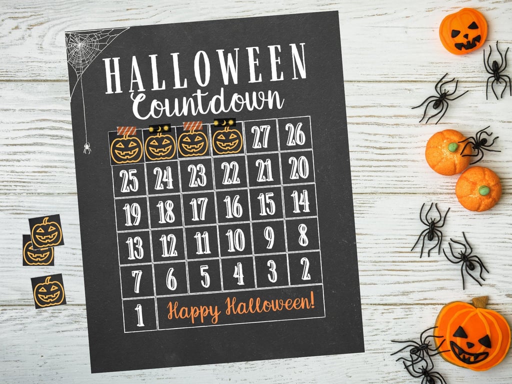 Halloween Advent Calendar 2023 Linen Halloween Countdown Calendar (with