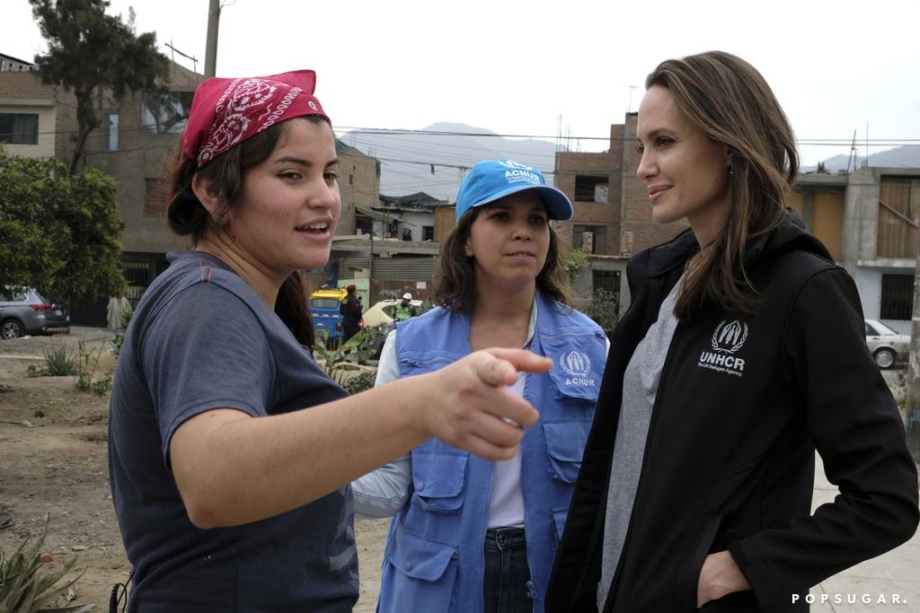 Angelina Jolie Helping Refugees in Peru October 2018