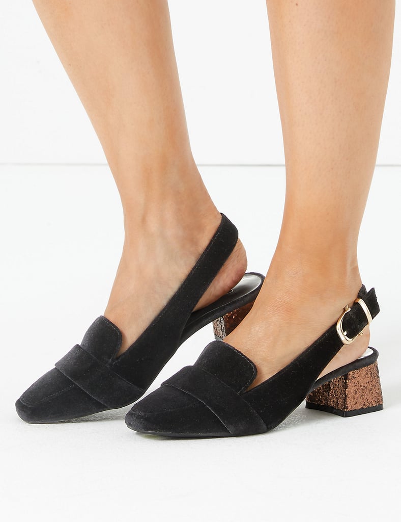 Marks and Spencer Slingback Square Toe Loafers