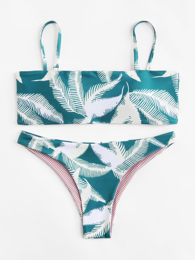 Romwe Leaf Print Bikini Set Iskra Lawrence Leaf Print Aerie Bikini