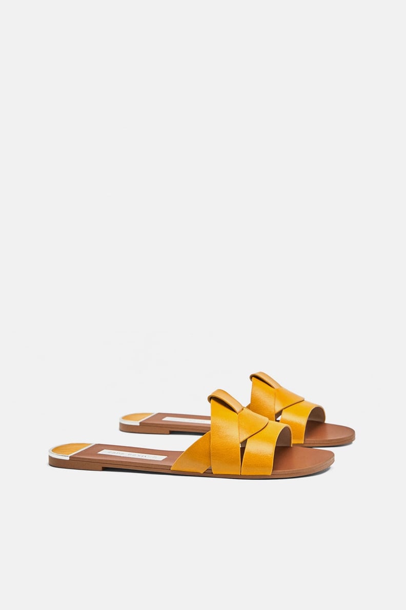 Leather Crossover Sandals