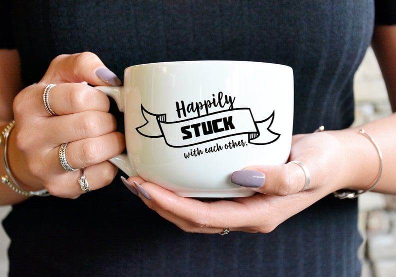 Happily Stuck With You Valentine's Day Mug