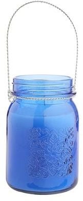 Blue Mason Jar Citronella Candle ($17)