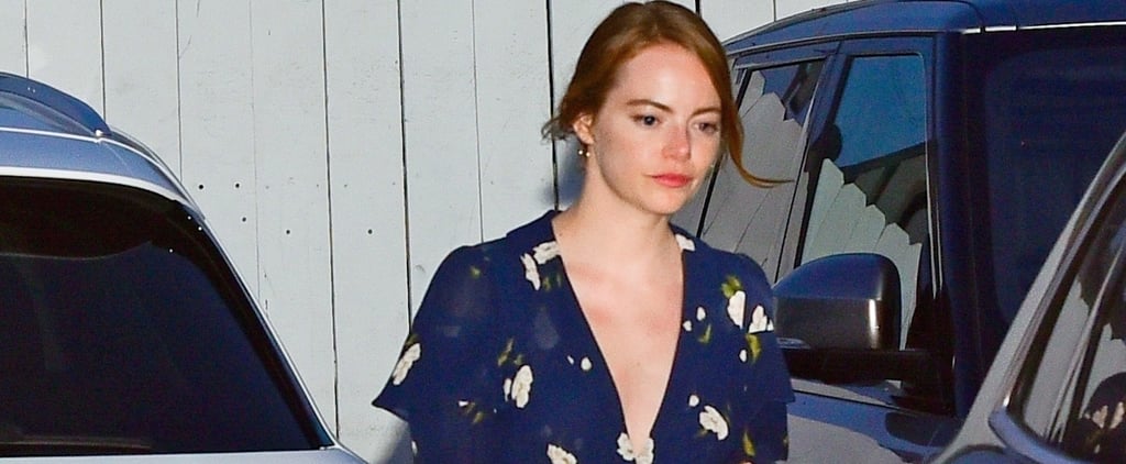 I Want to Be Wearing That: Emma Stone's Floral Dress, Cult Gaia Bag, and Sandals