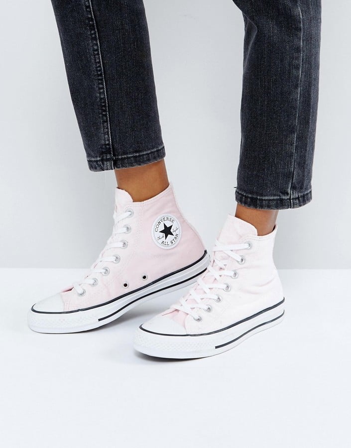 Converse Chuck Taylor All Star Velvet Hi Top Sneakers in Pink