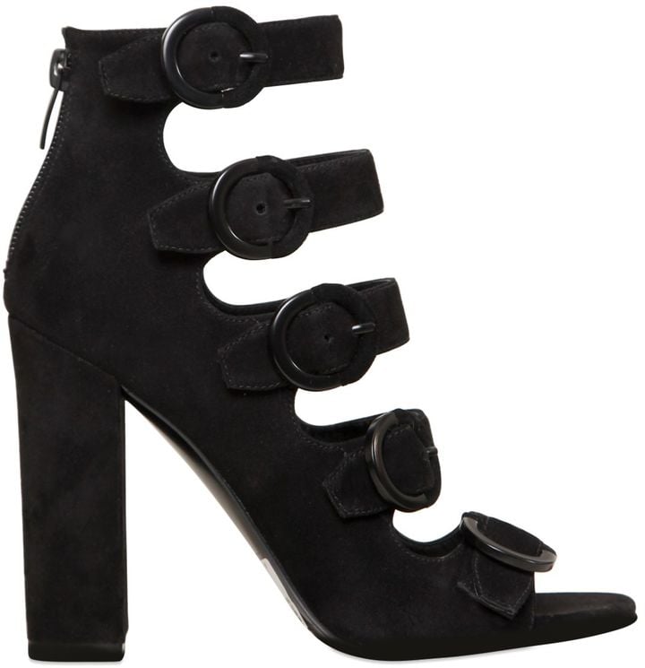KENDALL + KYLIE 100mm Suede Multi Buckles Boots ($282)