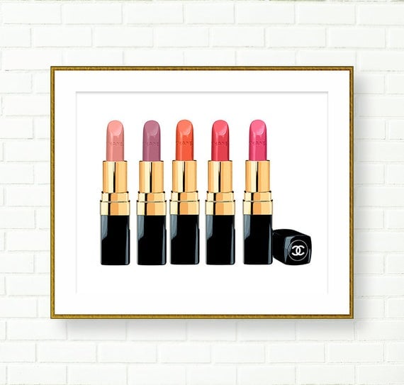 Chanel Lipstick Print
