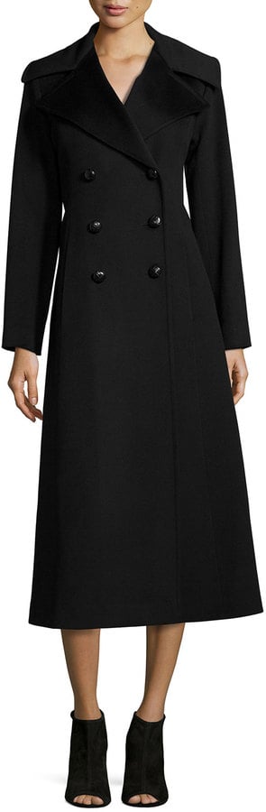 Kate Middleton Wearing Black Velvet Coat and Fascinator | POPSUGAR Fashion