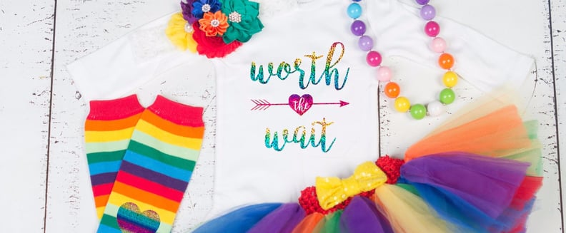 Rainbow onesies on sale