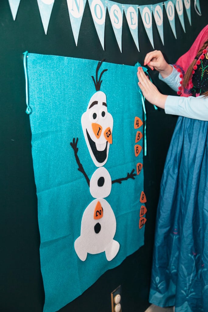 Playing on the character's tendency to misplace his nose, Anna had the party guests play a game called "Pin the Nose on Olaf." Thanks to Etsy, you can get your hands on this kid-friendly game ($25) also.