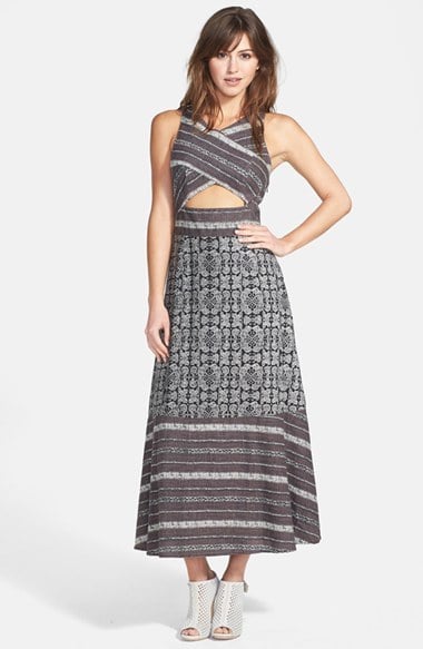 Free People Tribal Cutout Midi Dress