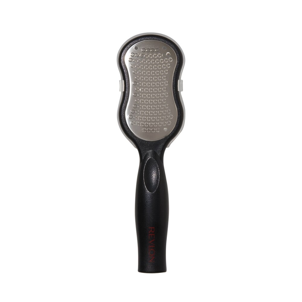 Revlon Wet/Dry Foot File ($15)
"I have really bad calluses, and one day, I realized I was getting regular pedicures just to get that sweet, disturbing satisfaction of watching the technician shave off all my dead skin while smoothing out my feet. So, I threw away my useless pumice stones and upgraded to a stainless steel (and razor sharp!) foot shaver like they have at nail salons. Now I can shave dead skin off my feet to my heart's content and in the privacy of my own shower." — Amanda Kludt, former group publisher