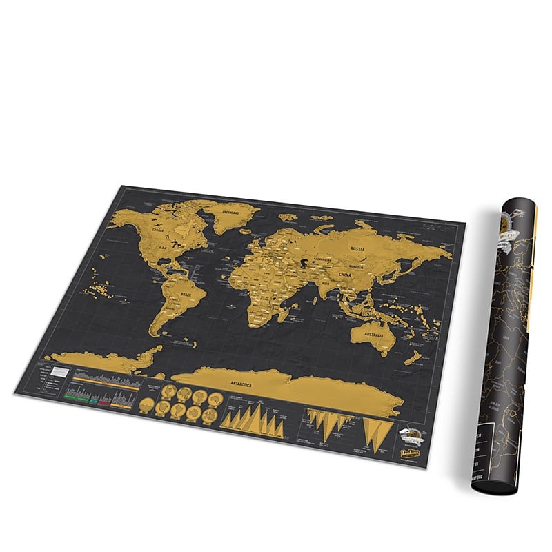 Scratch Off World Map Poster Large Size 34" X 22" Travel Map Wall ...