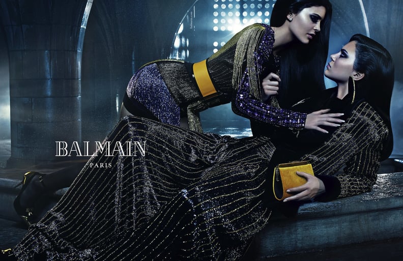 Kylie and Kendall Jenner in the Balmain Fall 2015 Ad Campaign