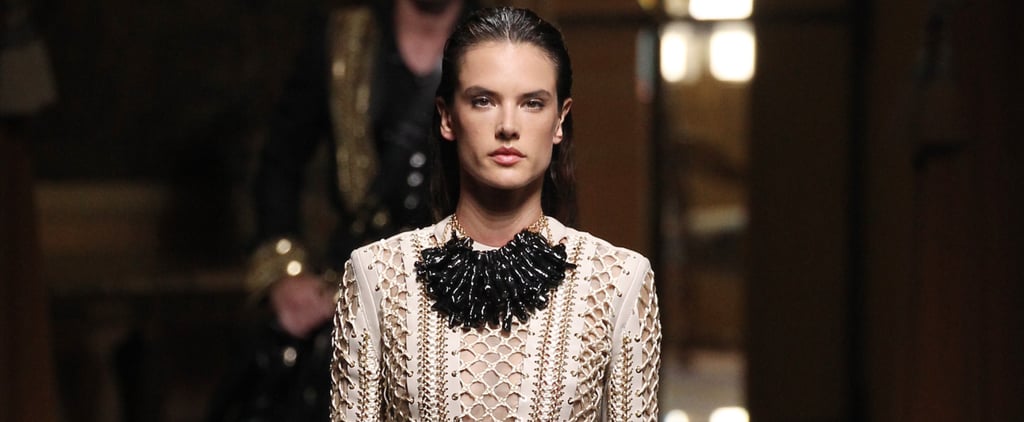 Alessandra Ambrosio Walks Balmain Men's Fashion Show