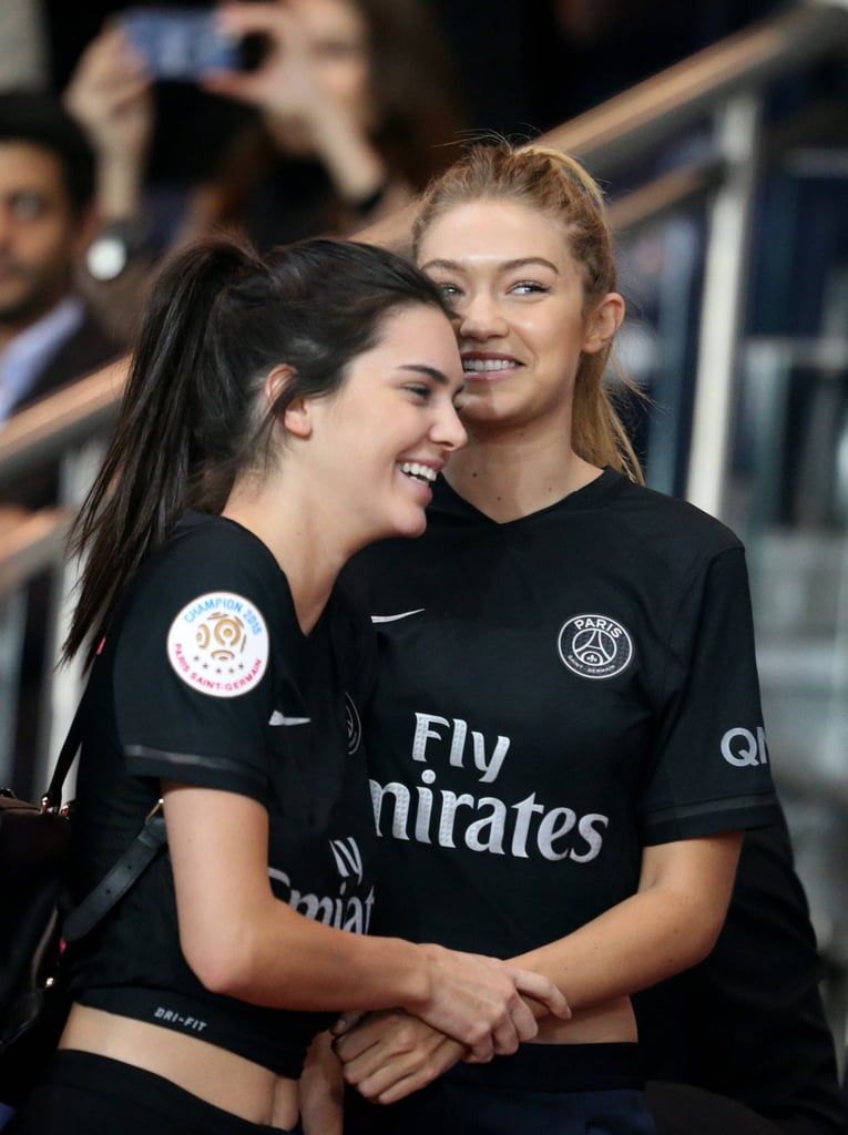 In their time off, Kendall and Gigi found time to take in a soccer game.