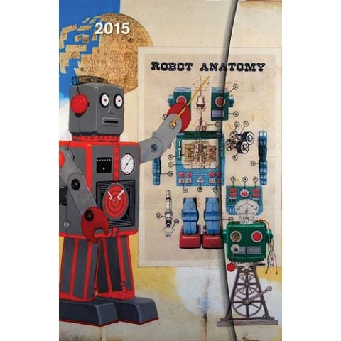 Robot Art Small 2015 Weekly Planner and Calendar