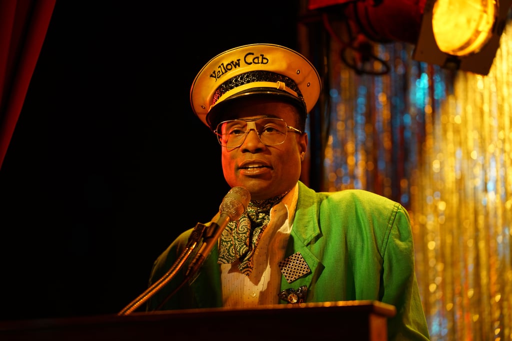 It's hard to miss this green jacket and captain's hat that says "Yellow Cab" on it. The outfit was paired with a neck scarf and a couple of shiny brooches.