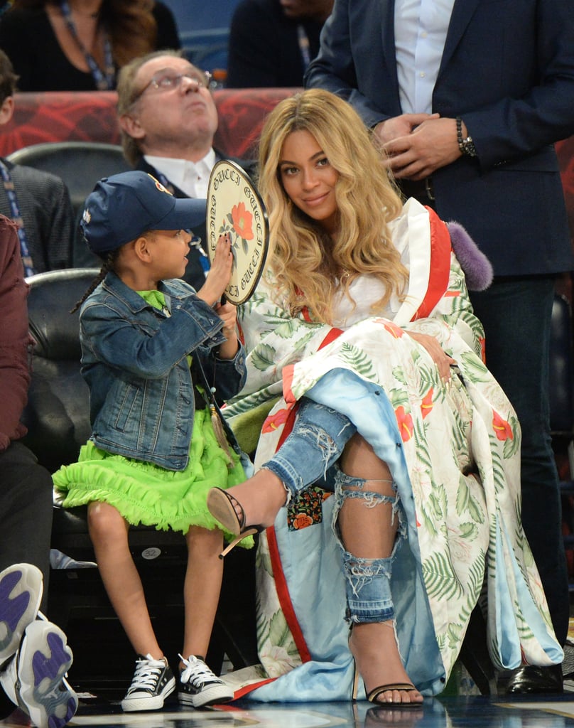 Beyonce With Jay Z and Blue Ivy at NBA All-Star Game 2017