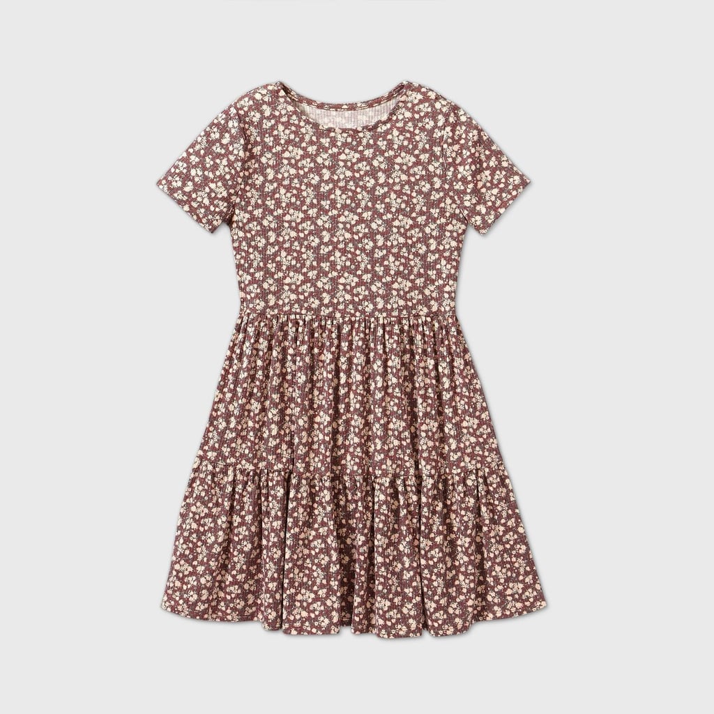 Art Class Short Sleeve Tiered Dress