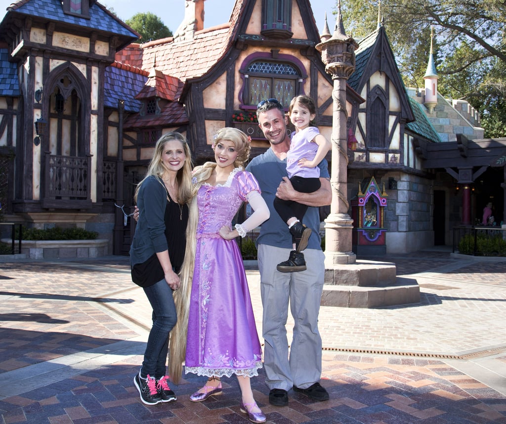 Sarah Michelle Gellar and Freddie Prinze Jr. took their daughter, Charlotte, to Disneyland in March 2013.