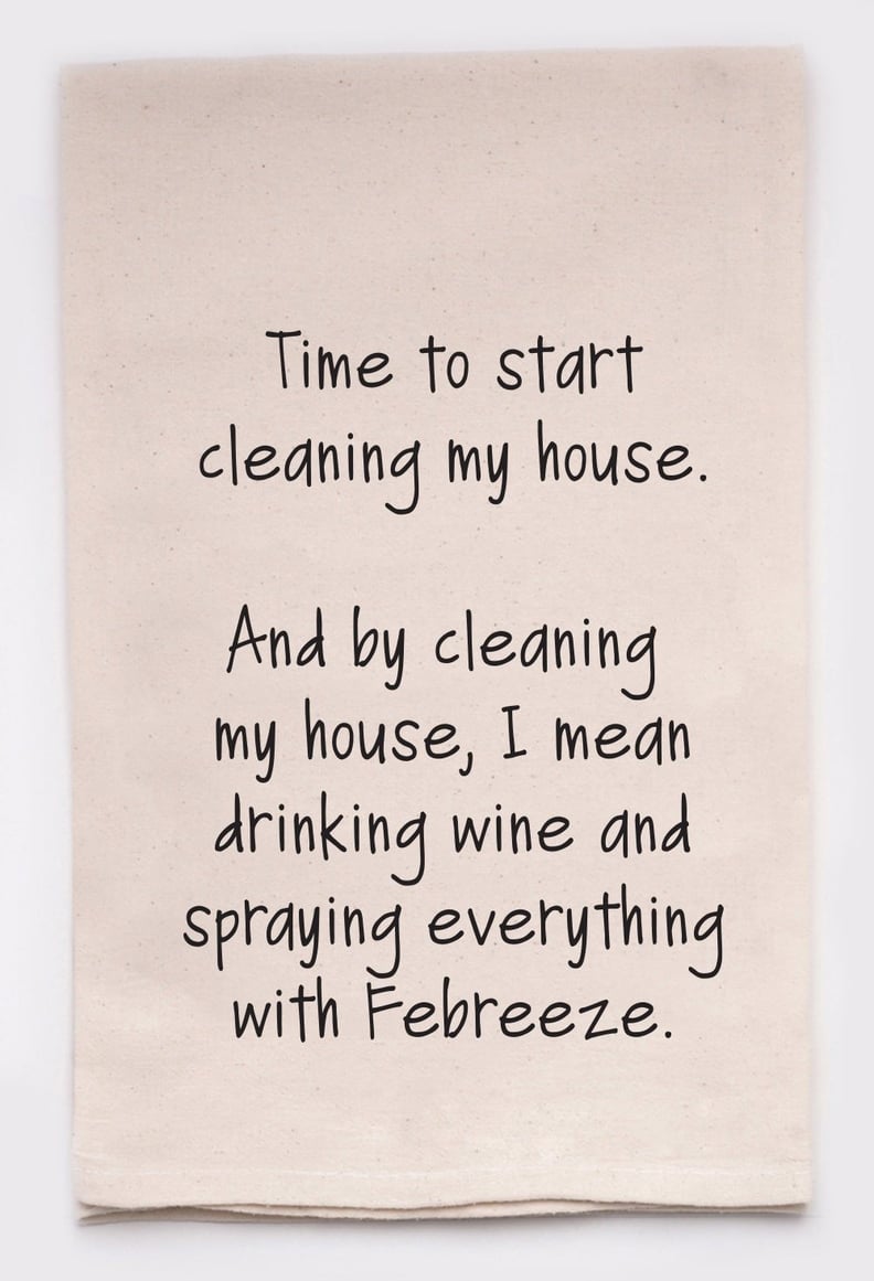 Cleaning the House Tea Towel