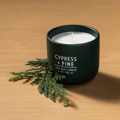 Hearth & Hand with Magnolia Holiday Ceramic Candle Cypress + Pine