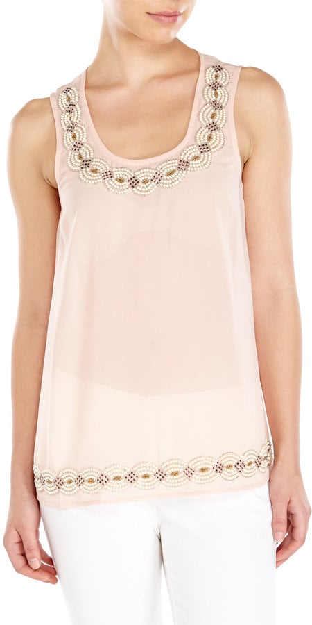 Philosophy Beaded Chiffon Tank ($58)