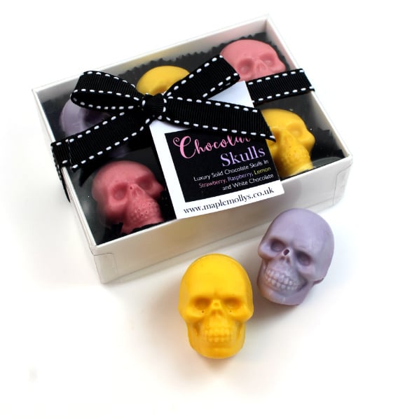 Maple Molly's Solid Chocolate Skull Gift Box