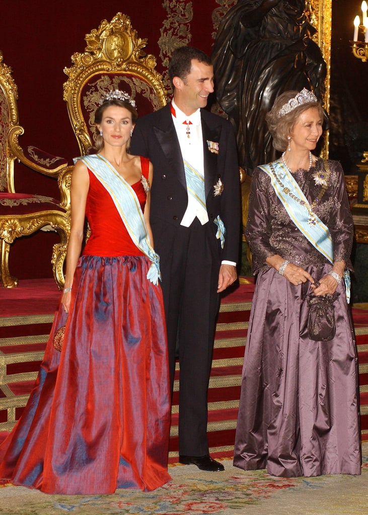 An Altered Version of the Same Gown With a Holographic Skirt