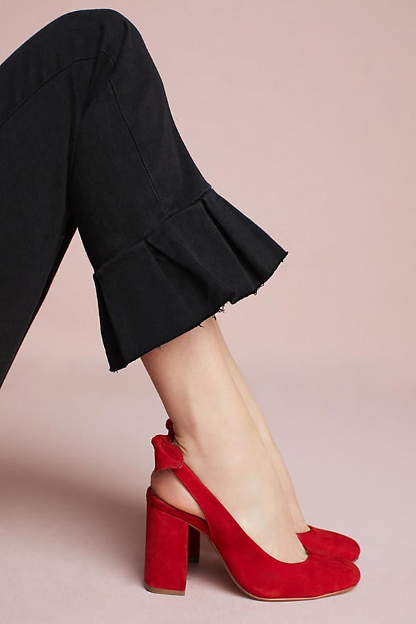 Anthropologie Tied Slingback Heels