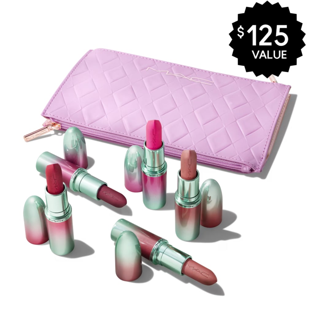 MAC Less Is Bore Lip Kit ($53, originally $75)
This lipstick set comes with five bestselling MAC lipsticks, including neon-pink Candy Yum-Yum, the always-iconic Ruby Woo red, warm neutral Velvet Teddy, deep-berry Captive Audience, and soft-pink Sweet Deal. Whether they're restocking old favorites or trying these shades for the first time, it'll definitely level up their lip game.