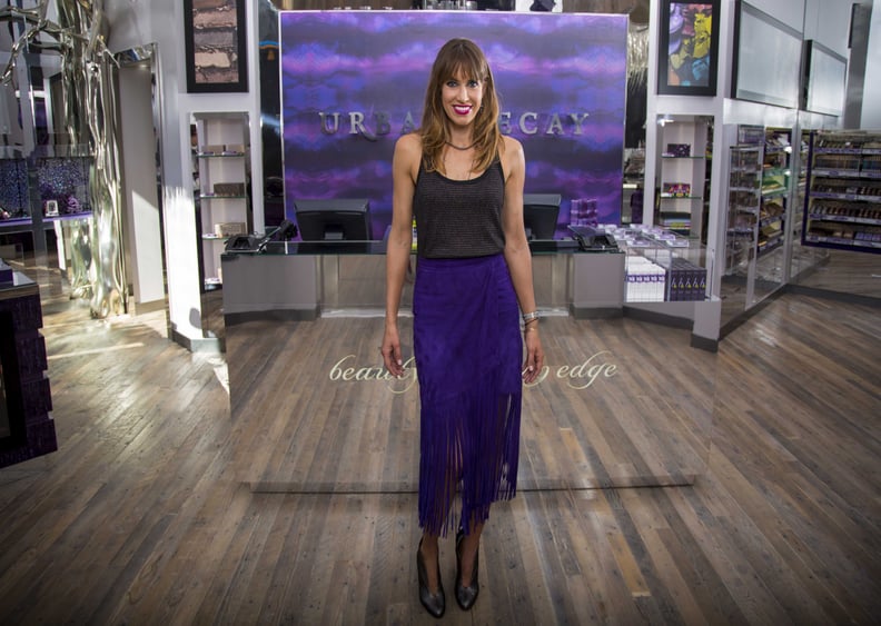 Wende at the Urban Decay storefront in Orange County, CA