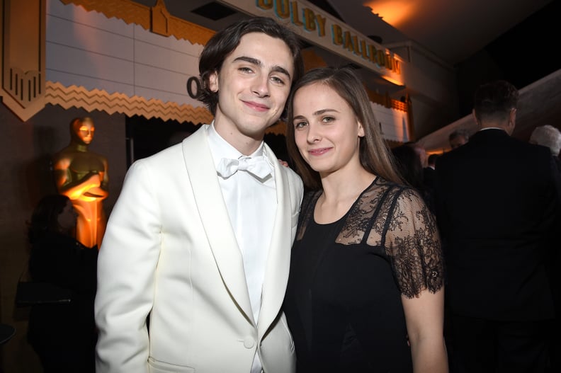 Timothée and Pauline Chalamet at the 2018 Annual Oscars Governors Ball