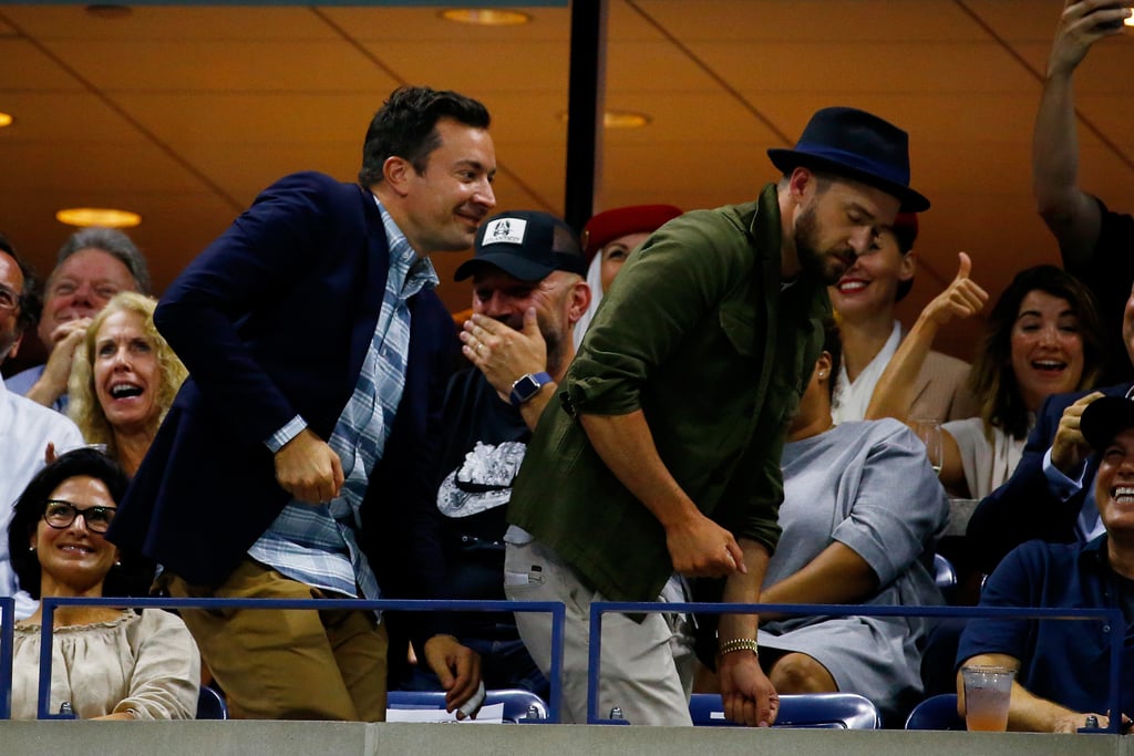 Justin Timberlake and Jimmy Fallon at the US Open 2015