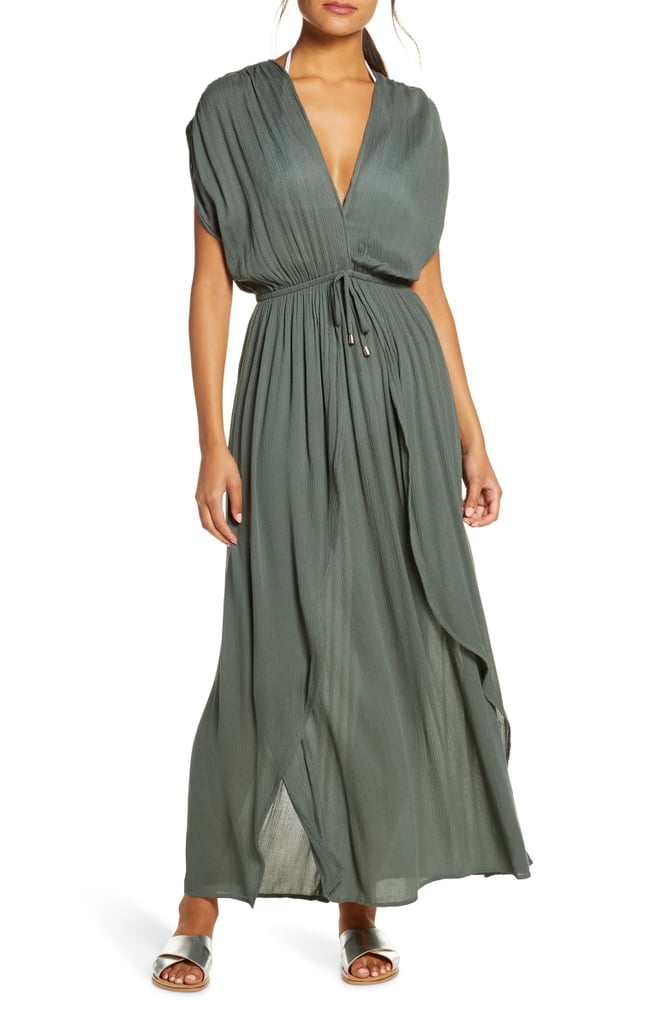 Elan Wrap Maxi Cover-Up Dress