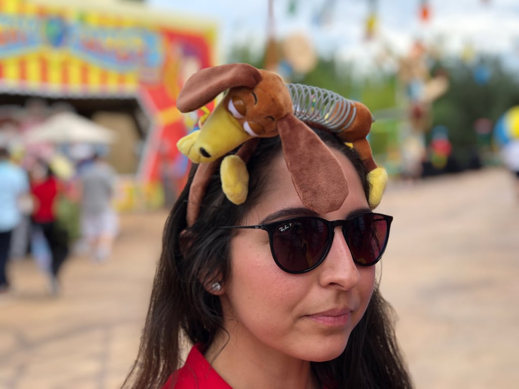 Sport a Slinky Dog or Pizza Planet Alien headband.