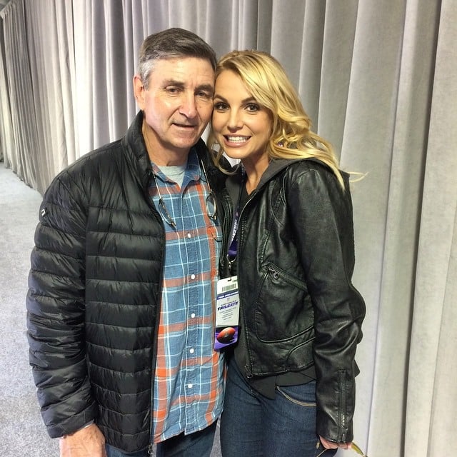 Britney Spears cuddled up to her dad in this sweet snap.