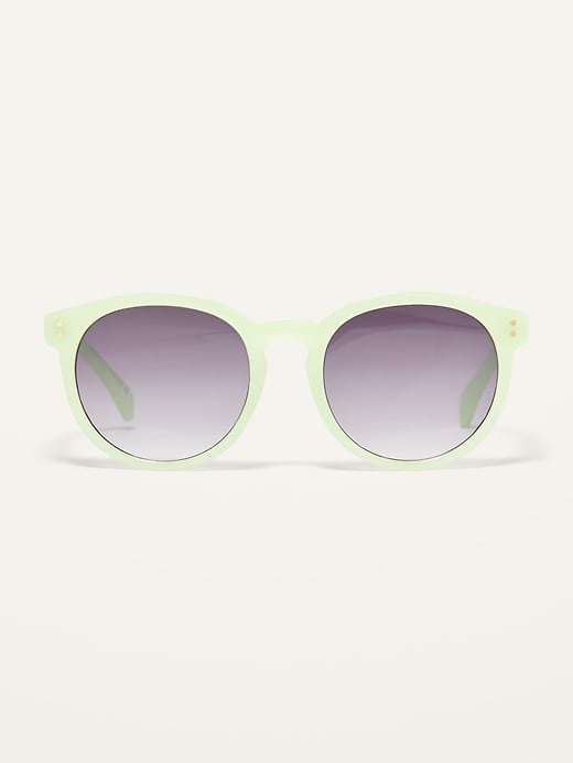 Old Navy Light Green Round-Frame Sunglasses