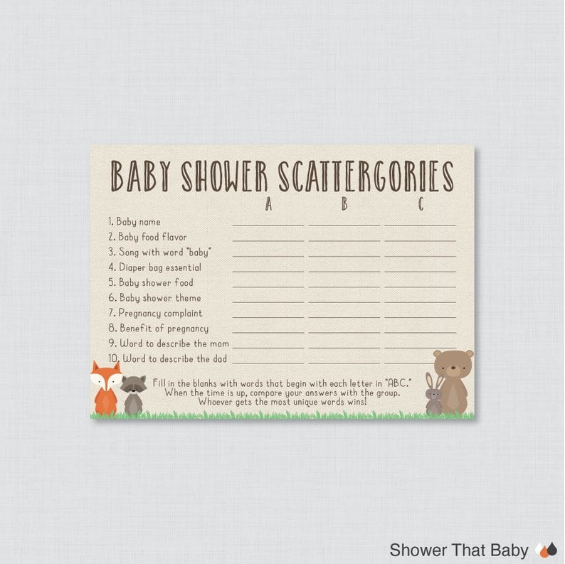 Printable Baby Shower Games Popsugar Family