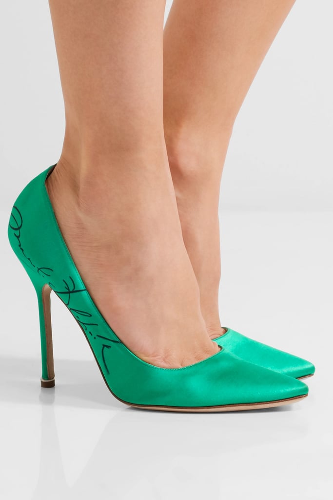 vetements x manolo blahnik satin pumps