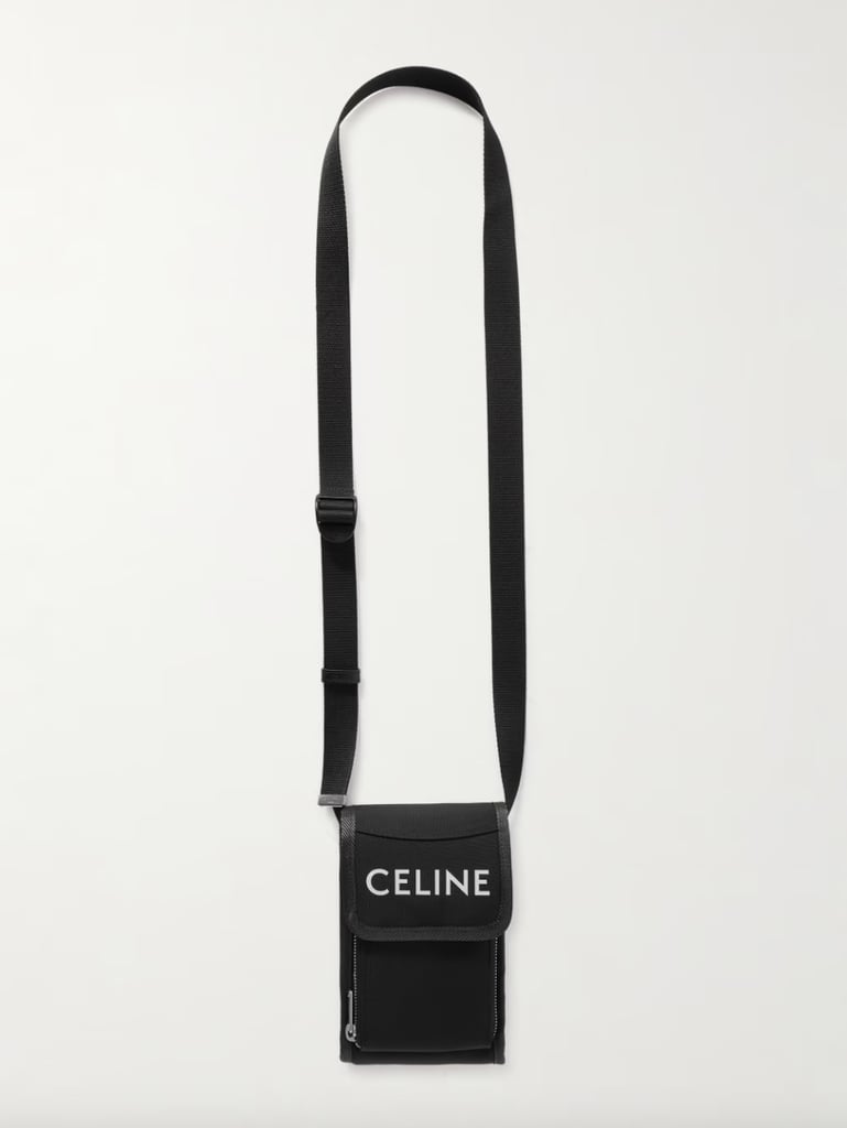工作袋为男子:Celine Homme标志印刷帆布电话袋